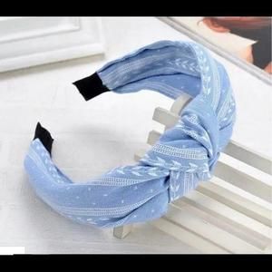 Blue Wheat Knotted Turban Headband